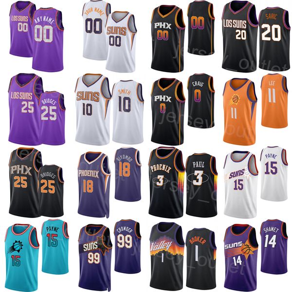 

print edition basketball city earned deandre ayton jersey 22 mikal bridges 25 jae crowder 99 cameron johnson 23 chris paul 3 devin booker 1, Black;red