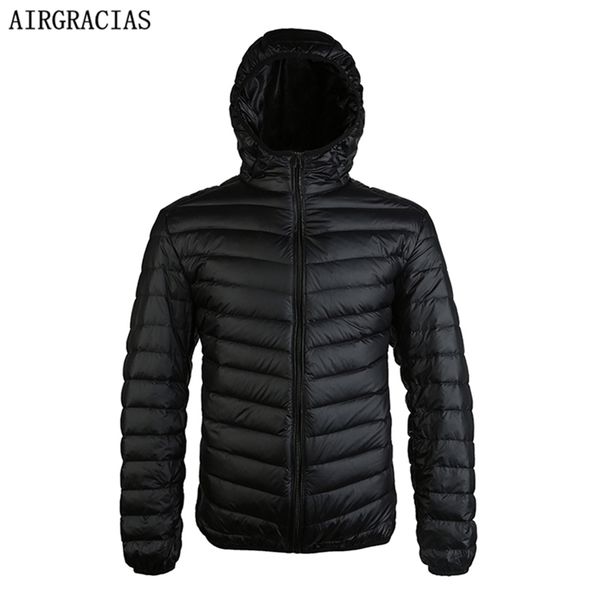 

airgracias arrive 90% white duck down jacket men autumn winter warm coat men's light thin duck down jacket coats 201128, Black