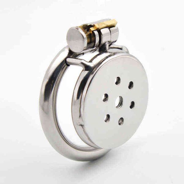 NXY Chastity Device Prison Bird Nuovo acciaio inossidabile da uomo Flat Lock Anti Escape Cb6000s Cage Adult Fun Products 0416