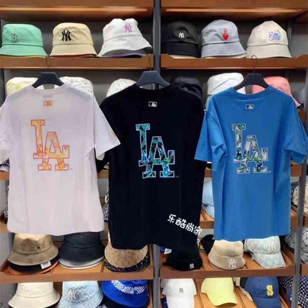 

women's t-shirt mlb summer round neck loose casual coconut vacation style ny men and women lovers short sleeve t-shirt tide half 2ix3, White