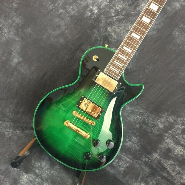 

custom shop standard green binding electric guitar