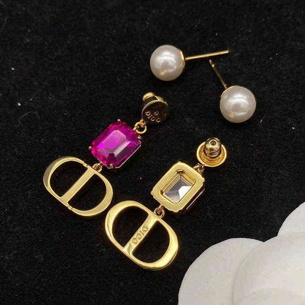 

fine pearl purple earrings fashion trend temperament style female earrings, Golden