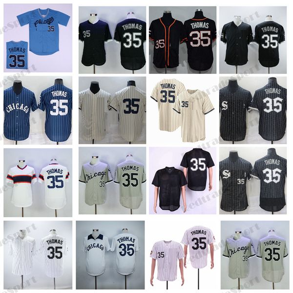 

mens 35 frank thomas baseball jerseys vintage 2005 ws chicago stitched pinstripe jersey mesh shirts, Blue;black