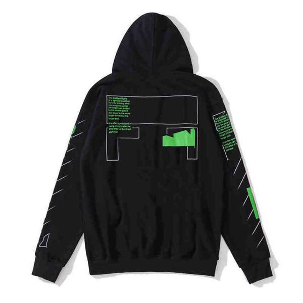 

classic mens luxury offs sweatshirts fashion brand hoodie designers letter pullover back oil paint arrow x men women t shirt hoodies jacket, Black