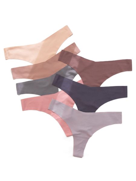 

7pack no show panty set z7fn#, Black;red