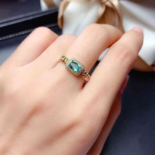 

designer fashion heart ring for woman man love natural colombian emerald female opening ring 925 sterling silver new luxury fashion birthday, Slivery;golden