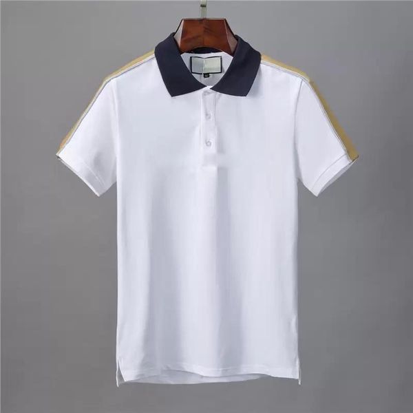 

2022ss selling summer designer polo shirts men luxury polos casual mens t shirt man apparel fashion snake bee letter print embroidery tees s, White;black