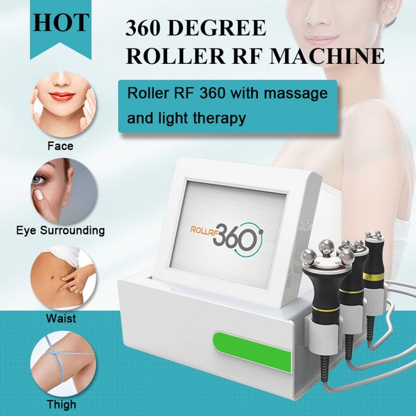 

portable 360 rotating roller rf equipment rolling radio frequency slimming machine cellulite reduction body massager wrinkle eye bag removal