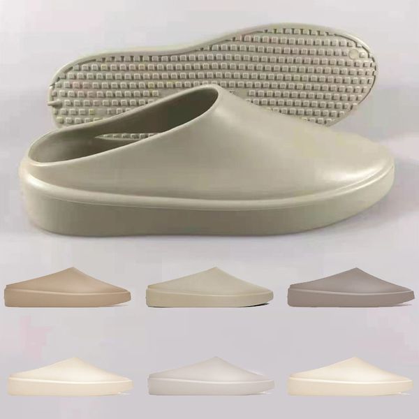 

oat slides mens women authentic fog slippers 2022 aling oudoor walking sansals men womns cream concrete almond cement light grey designer sl, Black