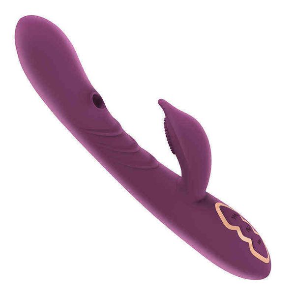 Vibrators nxy Новые двойные шокированные сосание палка Тройная стимуляция Вторая женская мастурбационная устройство для взрослых секс -продуктов женская 220426