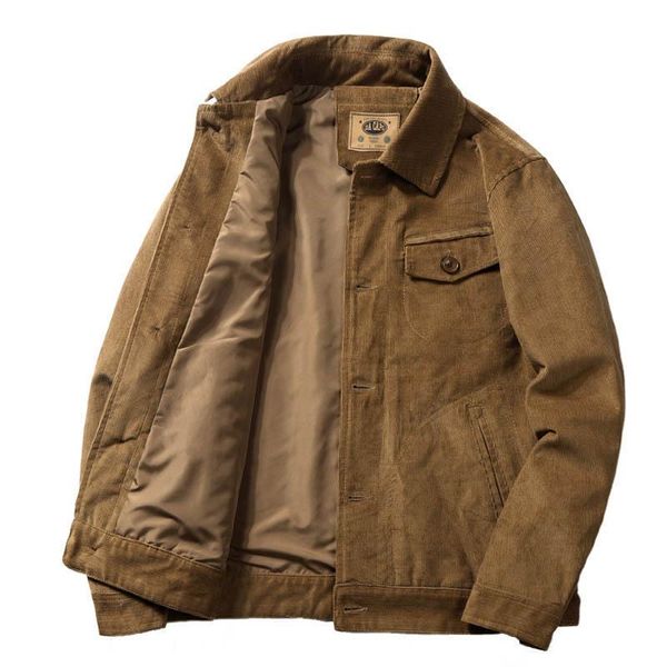 

men's jackets men cargo corduroy spring autumn casual outwear coats for male clothing size m-4xl, Black;brown