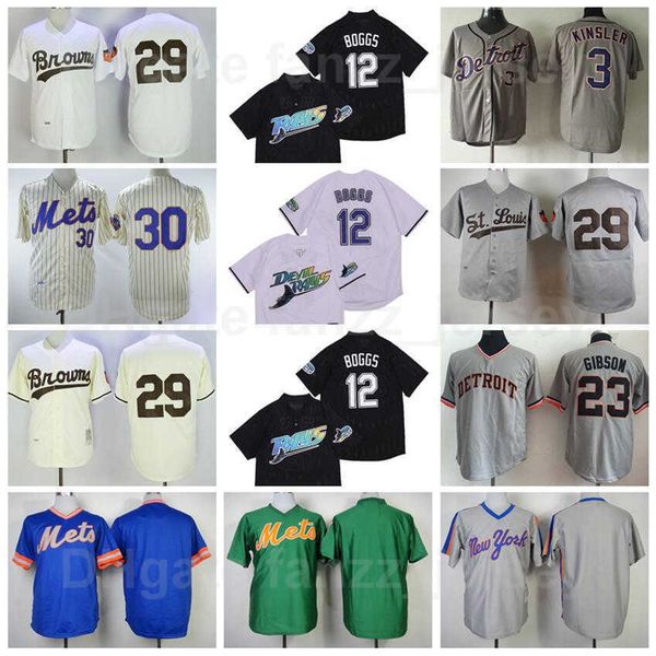

1953 1969 rerto baseball 29 satchel paige jerseys 1983 1985 vintage 12 wade boggs 3 ian kinsler 23 cam gibson 30 ryder ryan pullover retire, Blue;black