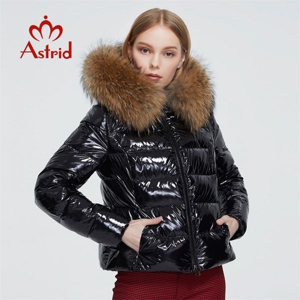 

astrid winter women's coat women warm thick parka fashion black short jacket with raccoon fur hood female clothing 7267 201127