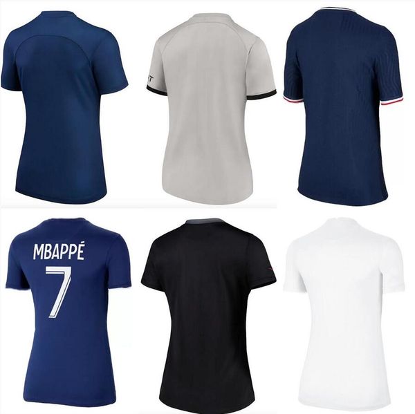 

2022 2023 women mbappe soccer jerseys third hakimi sergio ramos 22 23 ladies football shirts di maria girls uniforms icardi verratt, Black;yellow