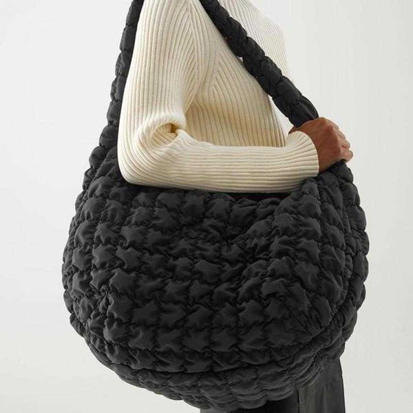 

evening bags lnv high capacity women's quilted black white nylon luxury imitation brands 2022 winter vintage crossbody