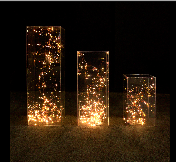 

acrylic crystal road light, wedding decoration, dessert table transparent square column light, marriage table, backdrop stand