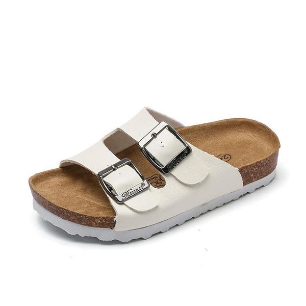 

slipper 2-14 years cork baby boys shoes children beach teens big kids sandals slippers shoe summer fashion casual home leather283y, Black;grey