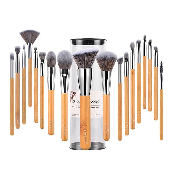 

vela yue makeup brush set 18 10 5pcs full function powder foundation blusher bronzer eyeliner shadow brow lip gloss beauty tool 220722