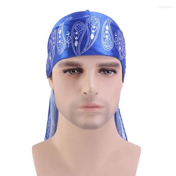 Sciarpe Uomo Durag Stampa Design Silky Durags Copricapo lungo Sciarpa per la testa Doo RagScarves