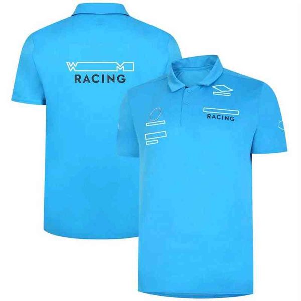 

2022 summer new f1 racing suit t-shirt formula one team polo shirt short-sleeved custom clothes218m, White;black
