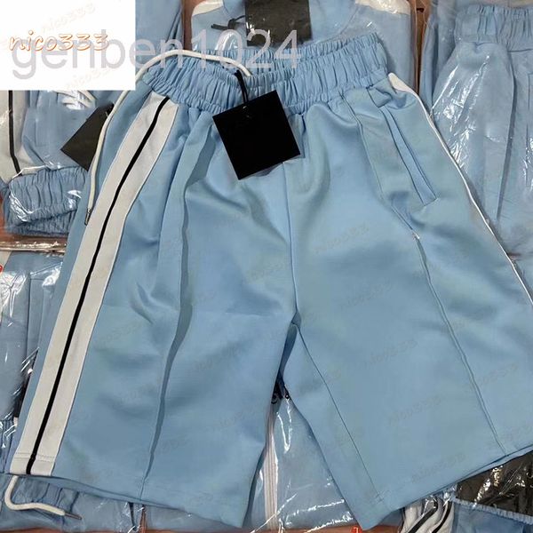 

21 colors light blue rainbow side white stripes men women casual sports shorts breathable fashion versatile kuanso five pants, White;black