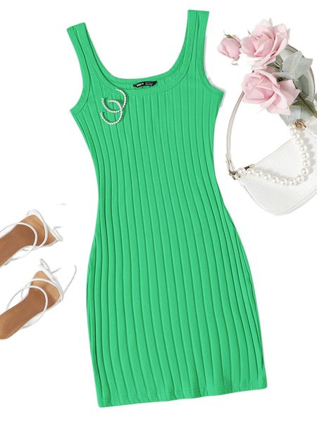 

rib-knit bodycon dress f7al#, Black;gray