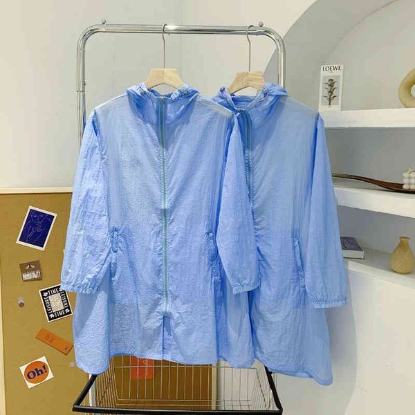 

women's polos spring family men's and women's same sunscreen clothes small label printing leisure solid color skin, White