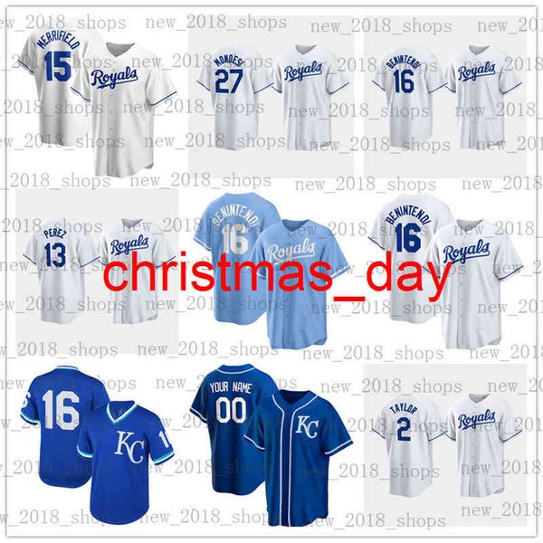 Maglia da baseball Bobby Witt Jr Andrew Benintendi Andrew Benintendi Adalberto Mondesi Whit Merrifield Salvador Perez Carlos