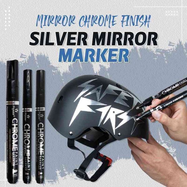 Marcador de ouro prateado Resina Mirror Mirror Chrome Metálico artesanato de caneta Pen Water resistente a estudantes Estudantes Acessórios DIY Acessórios