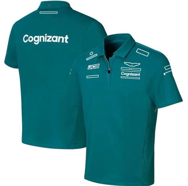 

new f1 racing polo suit 2022 team lapel t-shirt same custom