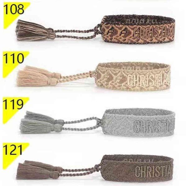 

brand fashion classic bracelets chains jewelry bangles handmade embroidered link woven tassel adjustable women men lover gift chain bangle b, Black