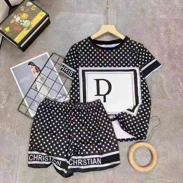 

2022 factory wholesale new short sleeved shorts cartoon leisure summer lovely girl style home versatile suit yt77 lgl6, Gray