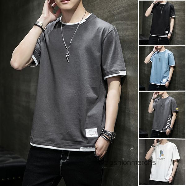 

designer t shirt new mens short sleeve tshirts half sleeve youth cotton loose mens short sleeve men summer clothes, White;black