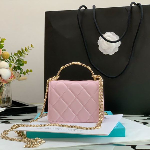 

10a mirror quality diamond lattice lambskin clutch with chain bag designer women cross body bags luxuries designers caviar shoulder handbags