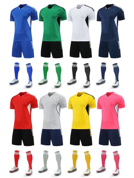 

22-23 men's tracksuits summer outdoor training shirt sports short sleeve suit football fans t-shirt team emblem can be customized, Gray