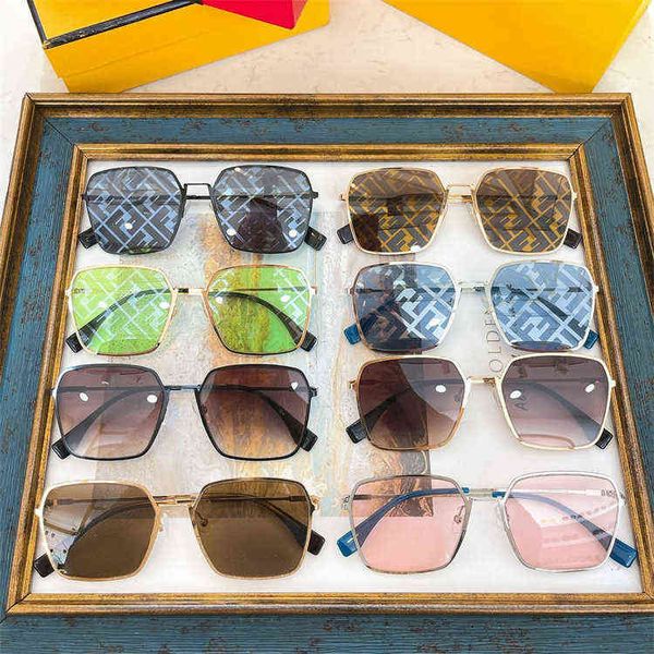 

new f family square fashion sunglasses ff0333 men's and women's the same frame designer sunglasses vintage eyeglasses personality, White;black