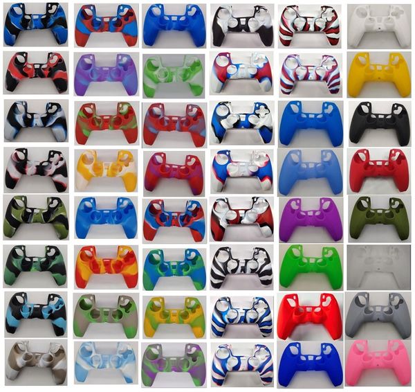 

for ps5 controller camouflage protective silicone rubber case cover skin soft gamepad controle protective case