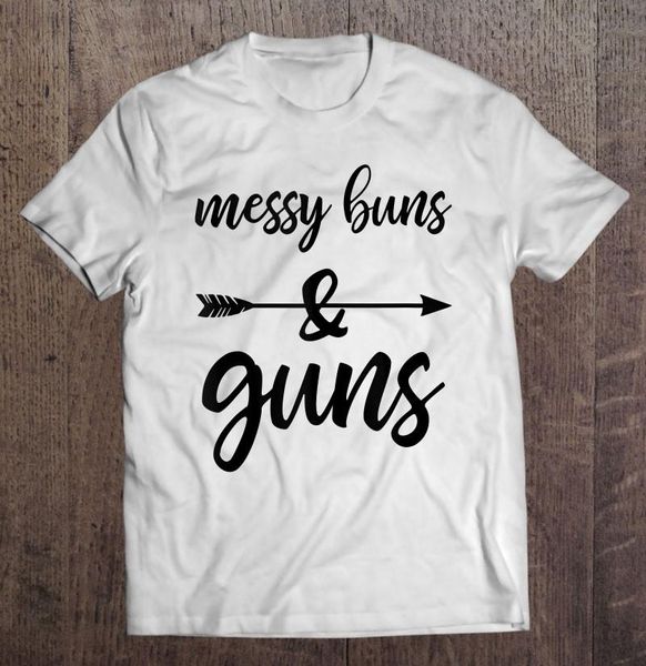 Herren T-Shirts Messy Buns And Guns Lustige Gun Mom Lover Haar Tank Top Manga T-Shirts Mann Paare T-Shirt ShirtHerren