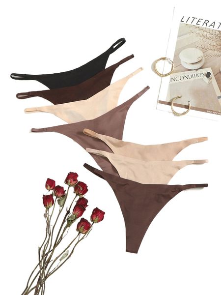 

7pack no show thong a2sl#, Black;red