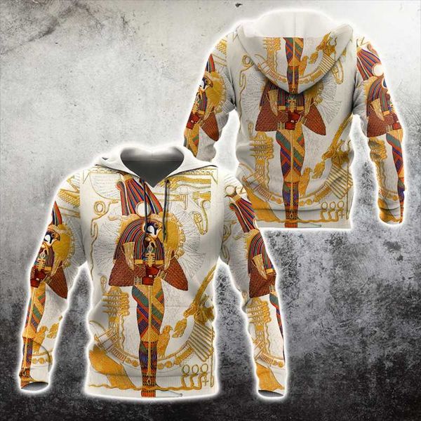 Herren Hoodies Sweatshirts Alte Ägypten Götter Unisex 3D Print Herbst Fashion Sports Hoodie Spring Casual Streetwear Reißverschluss übergroße Ha