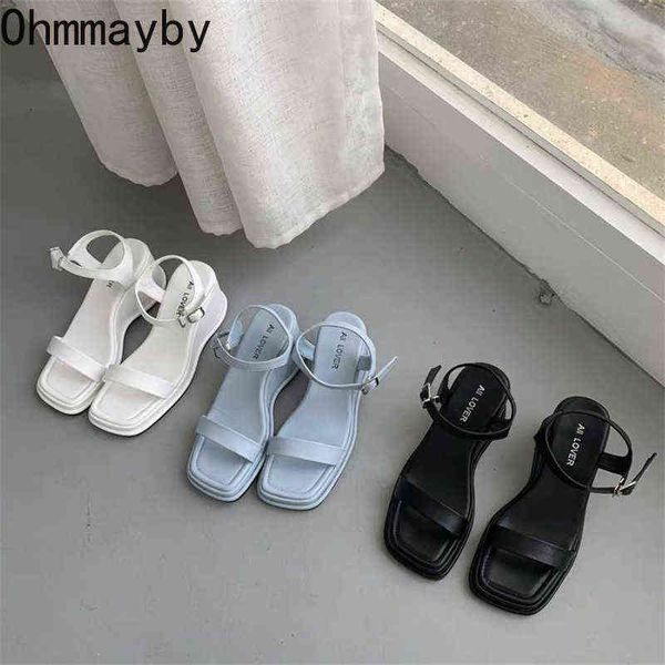 

sandals platform women casual wedges heel ankle strap summer open toe gladiator shoes ladies light beach sandalias 220704, Black