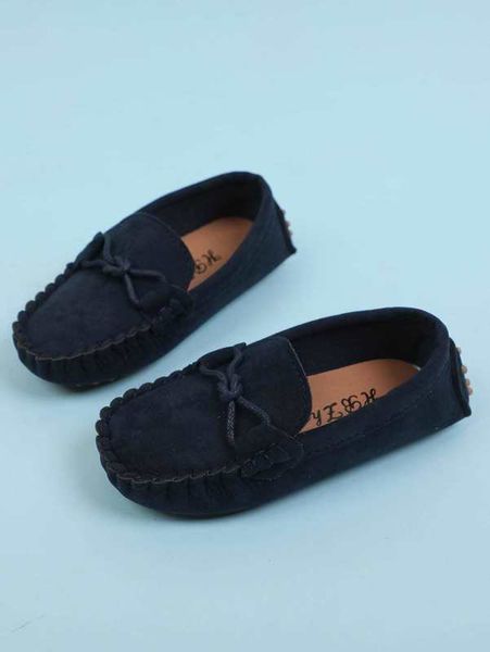 

toddler boys knot decor loafers she, Black;grey