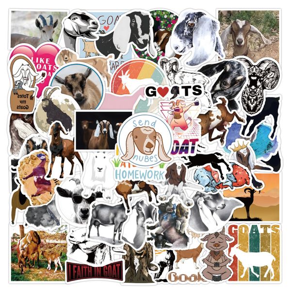 

50pcs goat cute animals waterproof stickers wall lapdecal