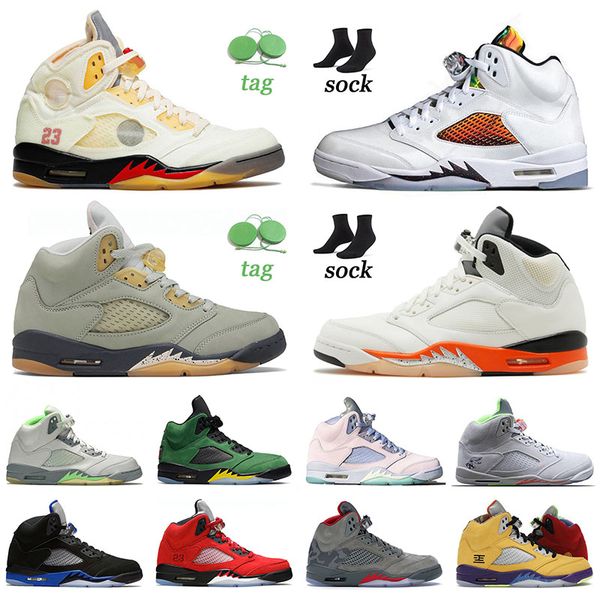 

authentic 5 5s trainers basketball shoes designer woman men sports jade horizon muslin helmet hare camo concord easter paris shattered backb, White;red