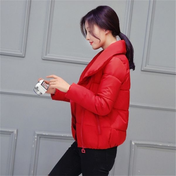 

winter jacket women new autumn winter short female thick jackets korean slim coat women's clothing plus size 3xl warm coats 200928, Black