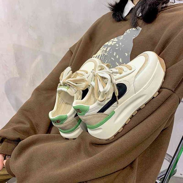 

dress shoes korean online red forrest gump shoes women's spring thick soled dad fashion sports casual dls3, Black