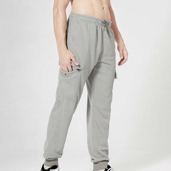 

men's pants men's pants simple casual loose-fitting pure color bottoms men camouflage for yoga, Black
