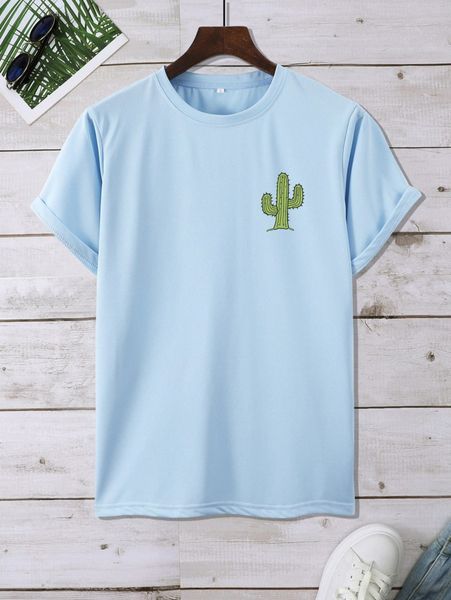

men cactus print tee m1cy#, White;black