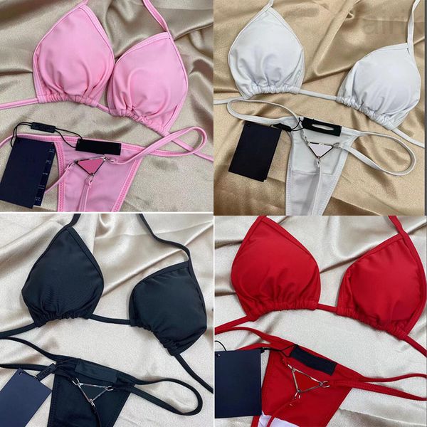 

womens bikini designer beach bikinis swim suit fashion letter printed strappy summer split swimsuit bikinis for women cheeky, White;black