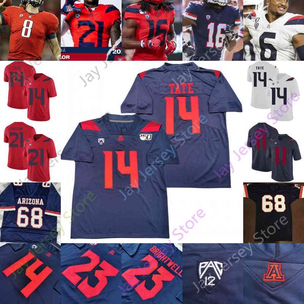 

arizona wildcats football jersey ncaa college jalen harris colin schooler shawn poindexter jamarye joiner grant gunnell smith reid iii, Black